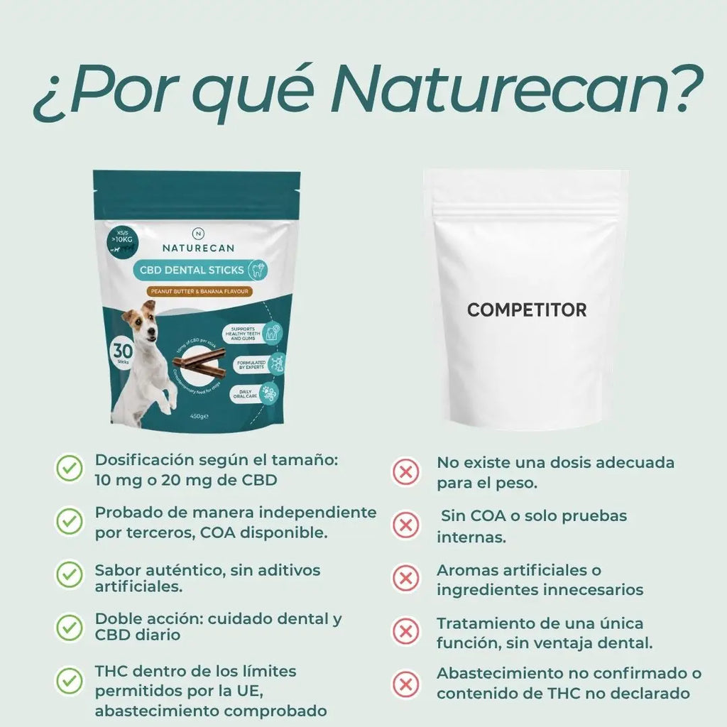 Barritas dentales con CBD para perros