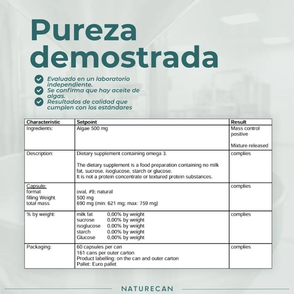 Cápsulas de Omega-3 de Algas Naturales