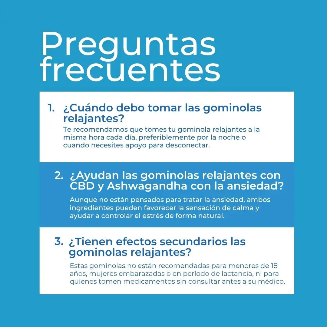Gominolas relajantes con CBD y Ashwagandha