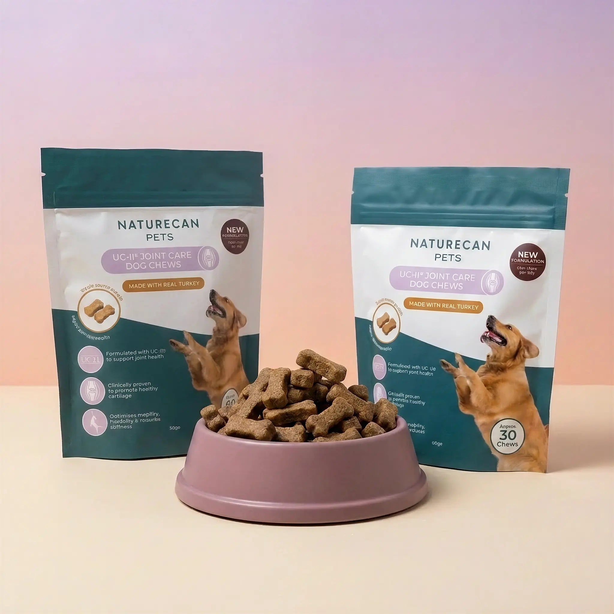 Masticables UC-II para perros (cuidado de las articulaciones) Naturecan