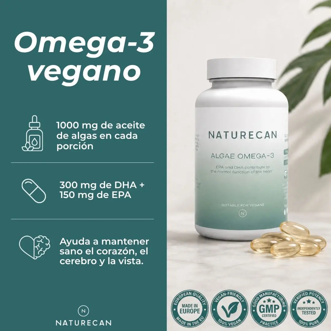 Cápsulas de Omega-3 de Algas Naturales